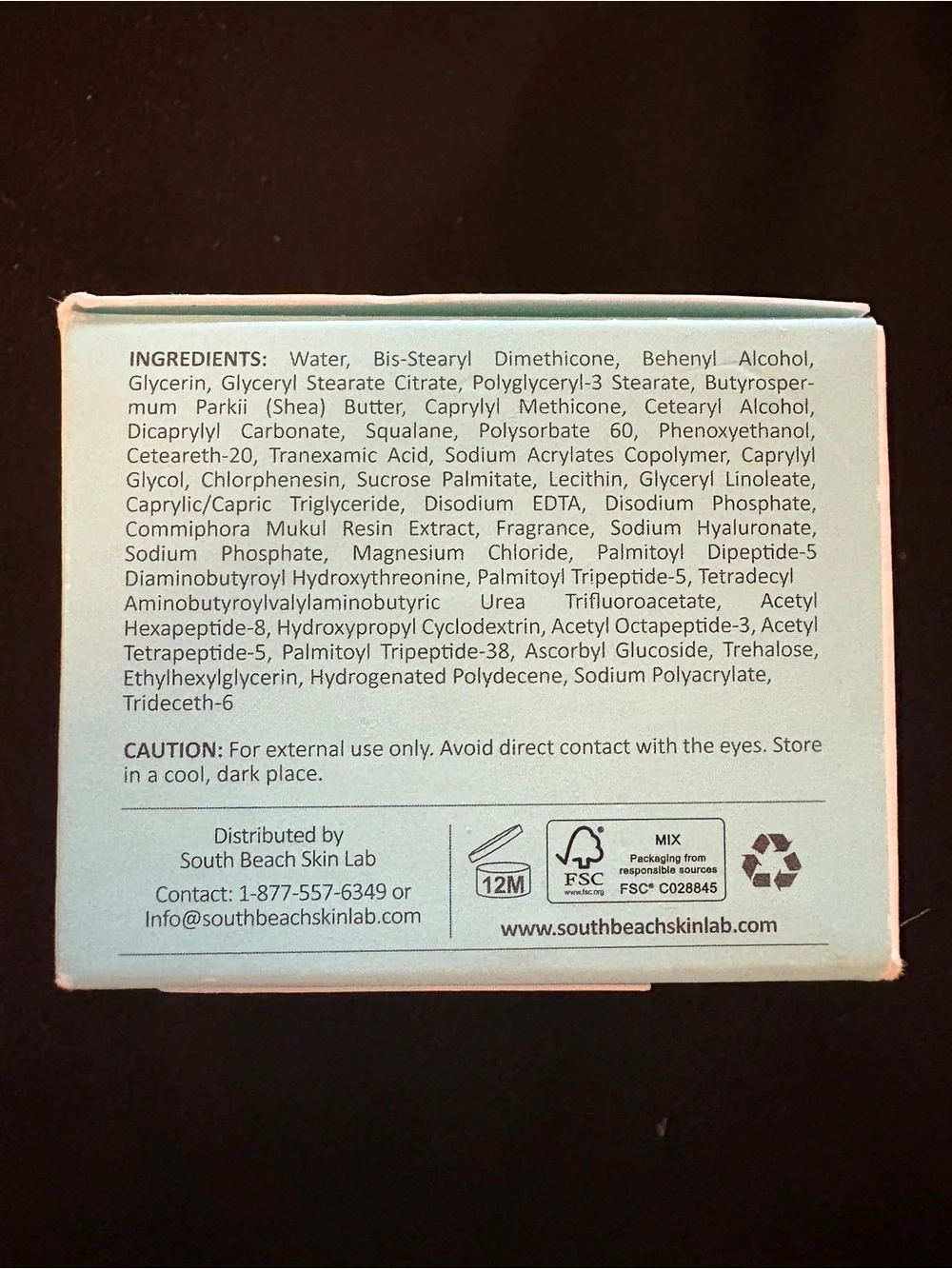 South Beach SkinLab Repair & Release Cream 30mL Peptide Face Moisturizer NIB